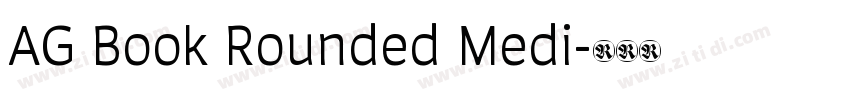 AG Book Rounded Medi字体转换